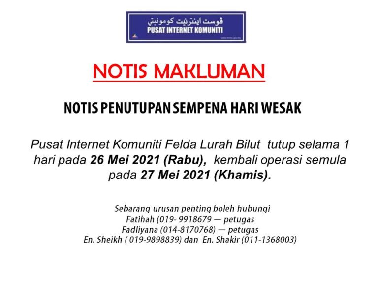 NOTIS CUTI WESAK 21